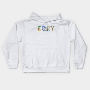 Cory Personalized Beach Art Kids Hoodie